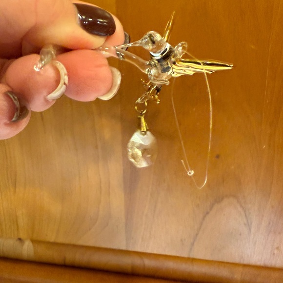 Vintage Blown Glass Hummingbird Figurines Clear Pink Gold Set of 5 - Picture 16 of 16